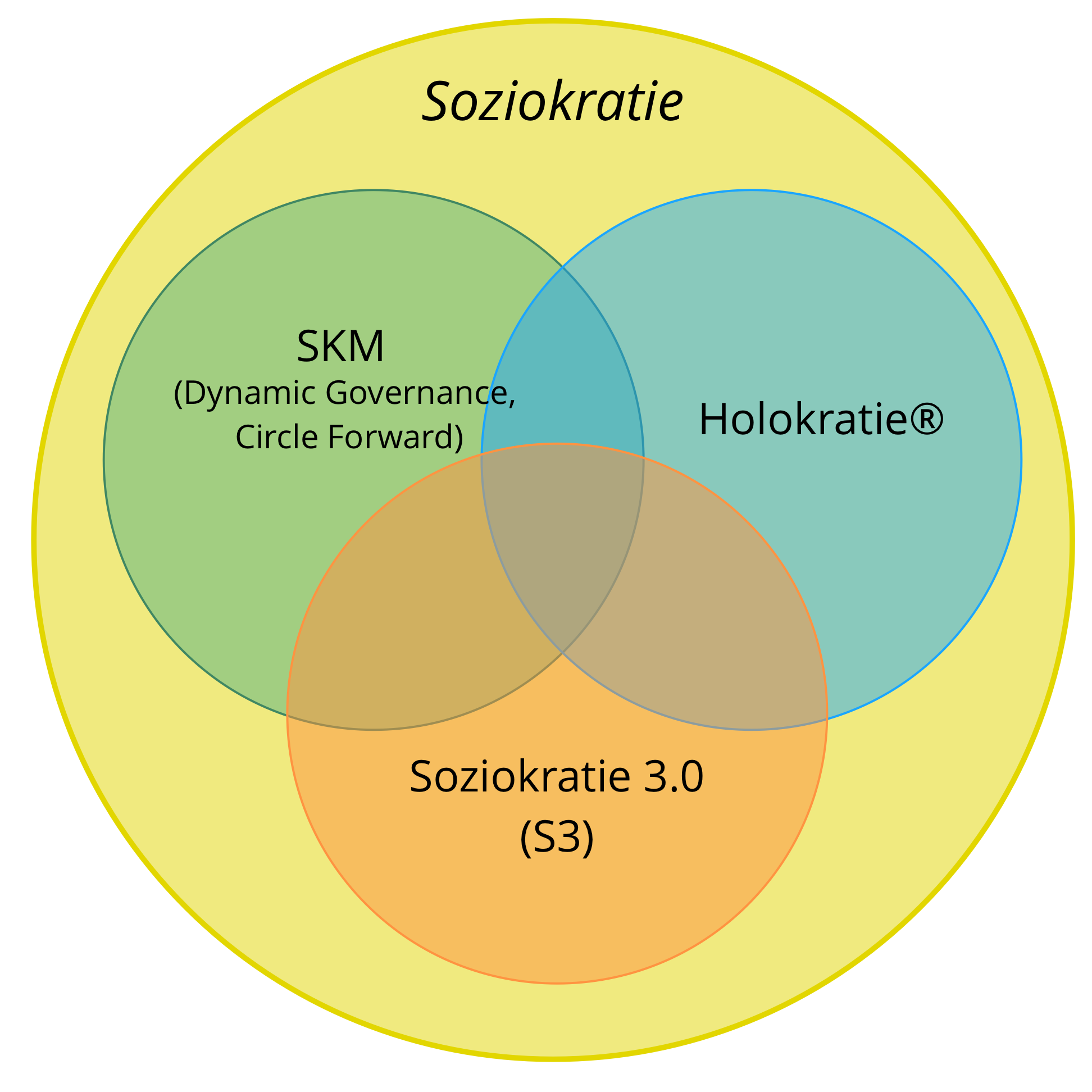 Drei Formen der Soziokratie: S3, SCM und Holakratie